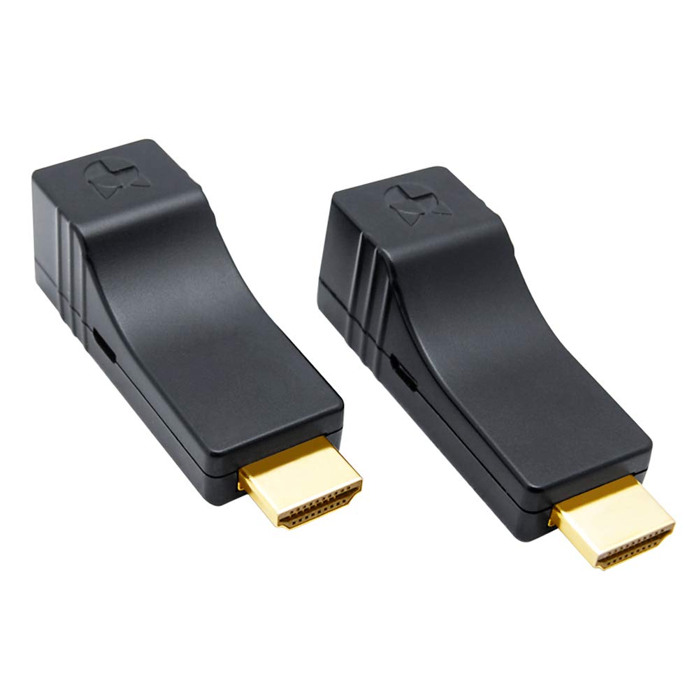 DDMALL Mini HDMI Extender 1080p@60Hz up to 196ft/60m - HDMI Over Ethernet Extender for Single CAT5e/CAT6/CAT7 Cable - Zero Latency Audio Video Transmission - Supports HDCP EDID POC - HDMI Transmitter & Receiver Kit (HE-15) - Perfect for Home Theater, Gaming Setup & Conference Room AV Systems