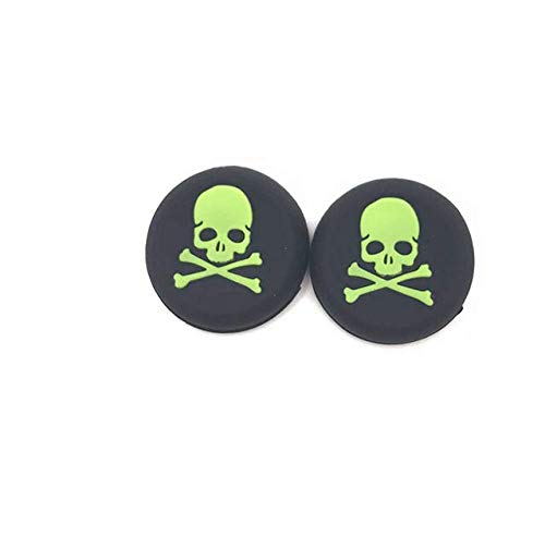 2PCS Silicone Cat Skull Thumb Grip Caps - Gamepad Joystick Cover for PS3, PS4 Slim/Pro, Xbox One/360 Controllers - Non-Slip Grip & Protection - Perfect for Gaming, Cosplay & Halloween Decor (Skull Design - 10PCS)