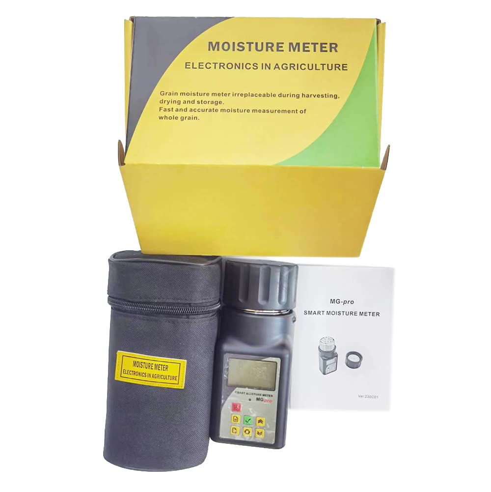 MG-Pro Portable Mini Grain Moisture Meter - Digital Moisture Tester for Coffee, Cocoa, Rice, Wheat & 25+ Grains | 99 Data Storage Groups | Perfect for Farmers, Coffee Roasters & Food Processing Labs