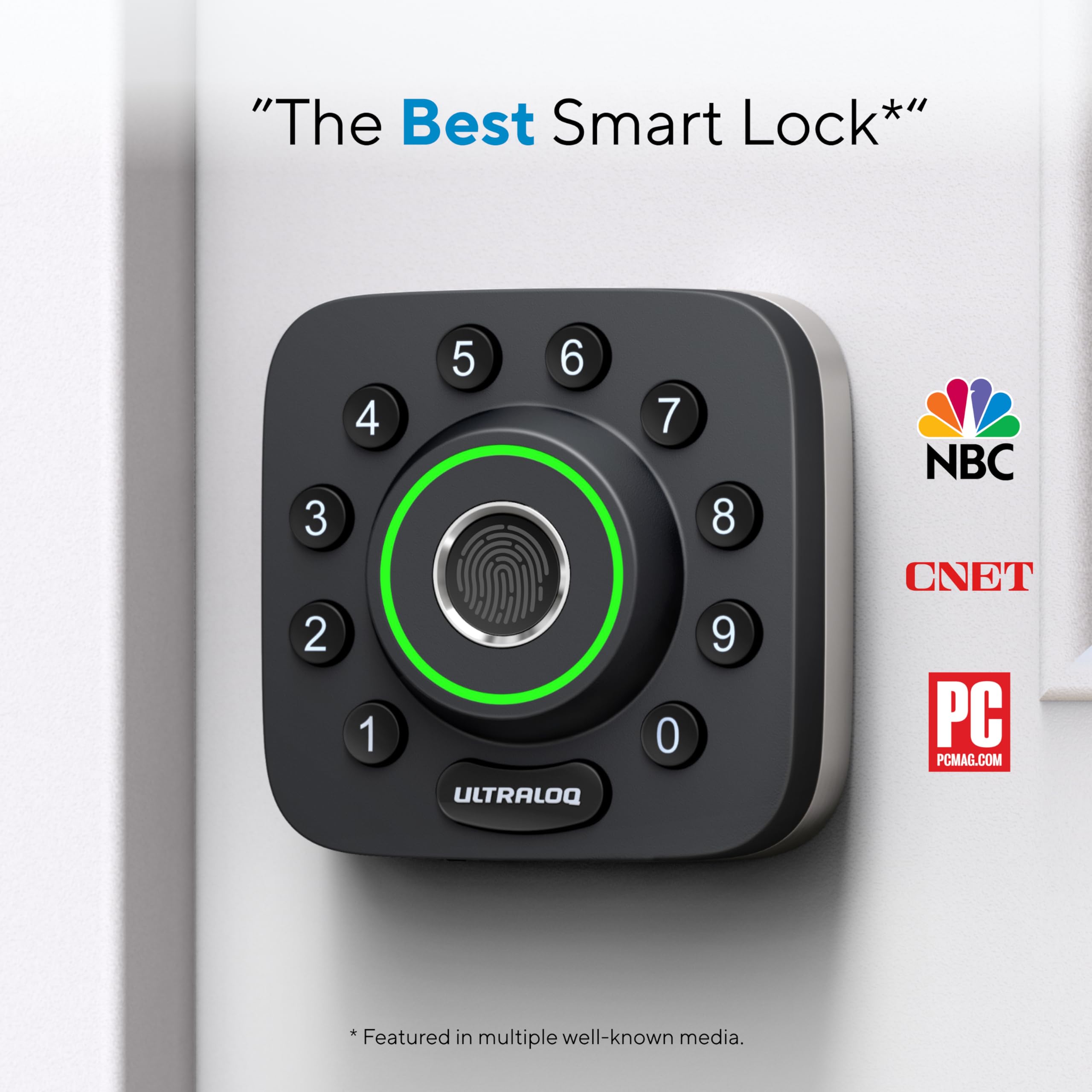 Ultraloq U-Bolt Pro Smart Lock with WiFi Hub - 7-in-1 Keyless Entry Fingerprint Door Lock, Biometric Keypad & App Control for Front Door Security | Perfect for Smart Homes, Vacation Rentals & Airbnb Properties