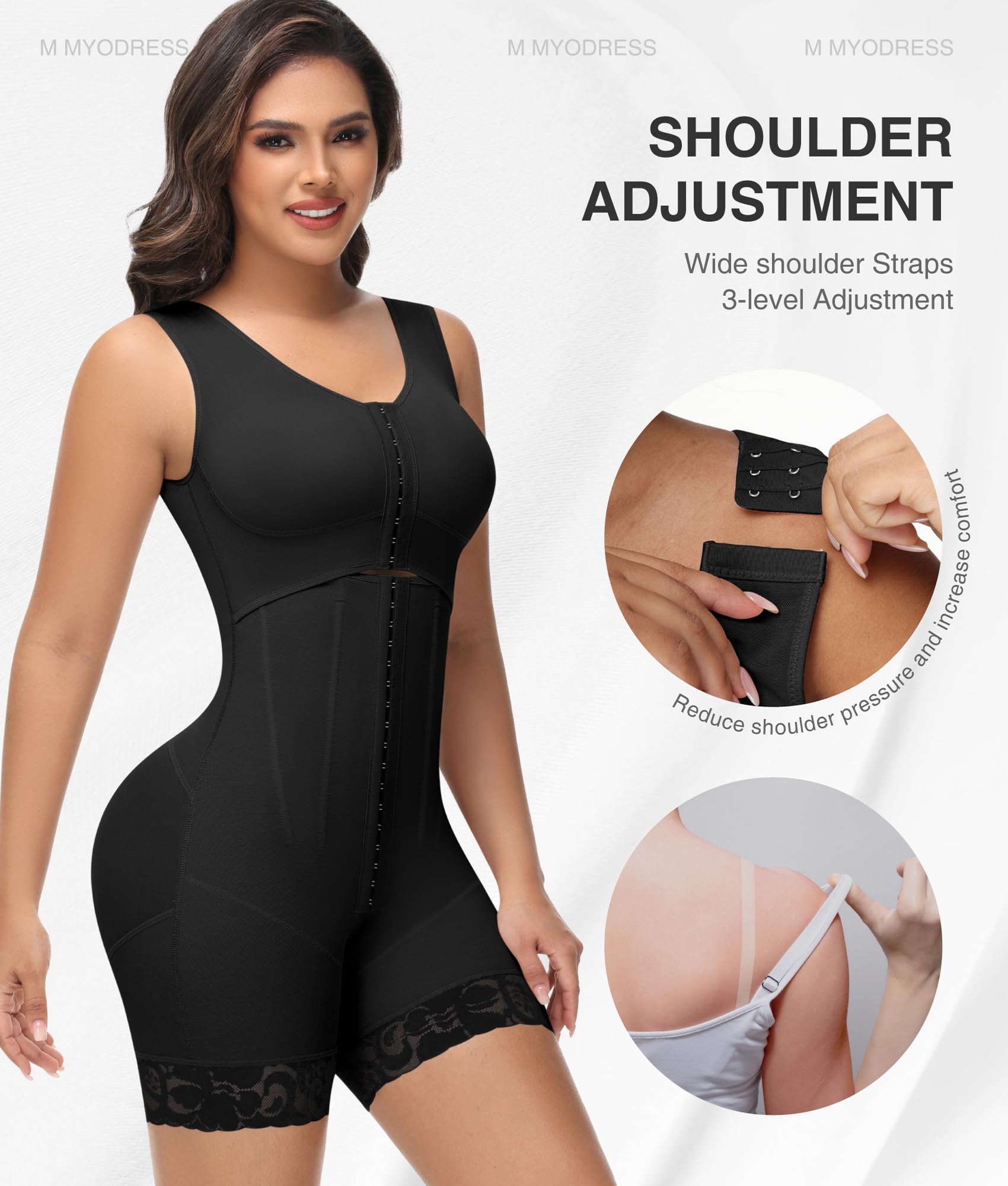 M MYODRESS Colombian Shapewear - Post Surgery Compression Garment, Full Body Shaper Girdle for Tummy Control & Waist Training - Perfect for Recovery, Special Occasions & Everyday Wear