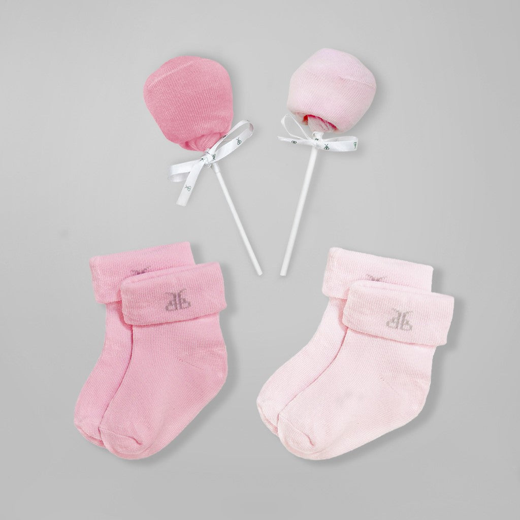 Personalized My First Steiff Baby Socks and Blanket Gift Set - Newborn Essentials in Pink - Perfect for Baby Showers, Christenings & First Birthday Presents