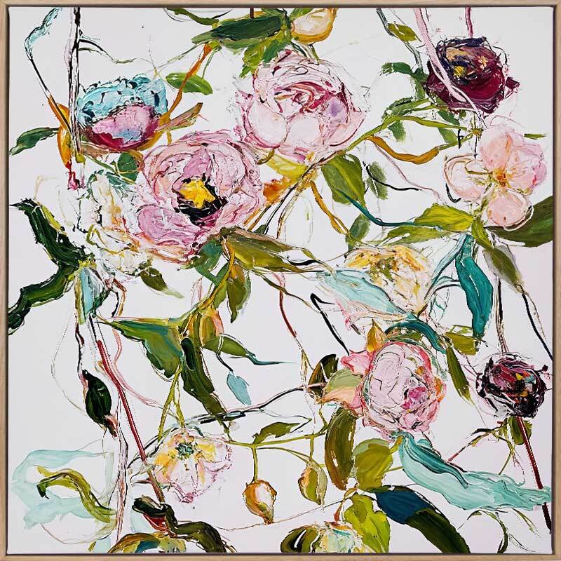 Rosy Affair Floral Canvas Wall Art Print - Elegant Home Decor for Living Room, Bedroom & Office