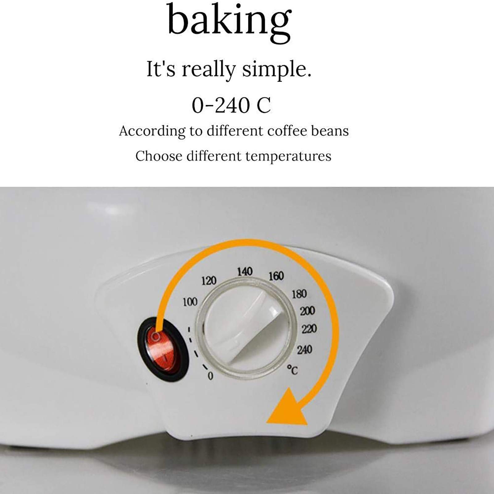 Electric Coffee Bean Roaster for Home Use - 110V Small Coffee Roasting Machine with Thermostat Control for Raw Beans, Tea, Grains & Sesame | Perfect for Home Baristas & Coffee Enthusiasts (Great for Gifts, Coffee Shops & DIY Roasting)