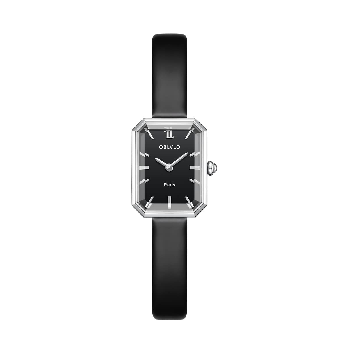 OBLVLO Fashion Green Quartz Watch for Women - Luxury Square Leather & Stainless Steel Waterproof Wristwatch LW - Perfect for Office, Party & Everyday Wear