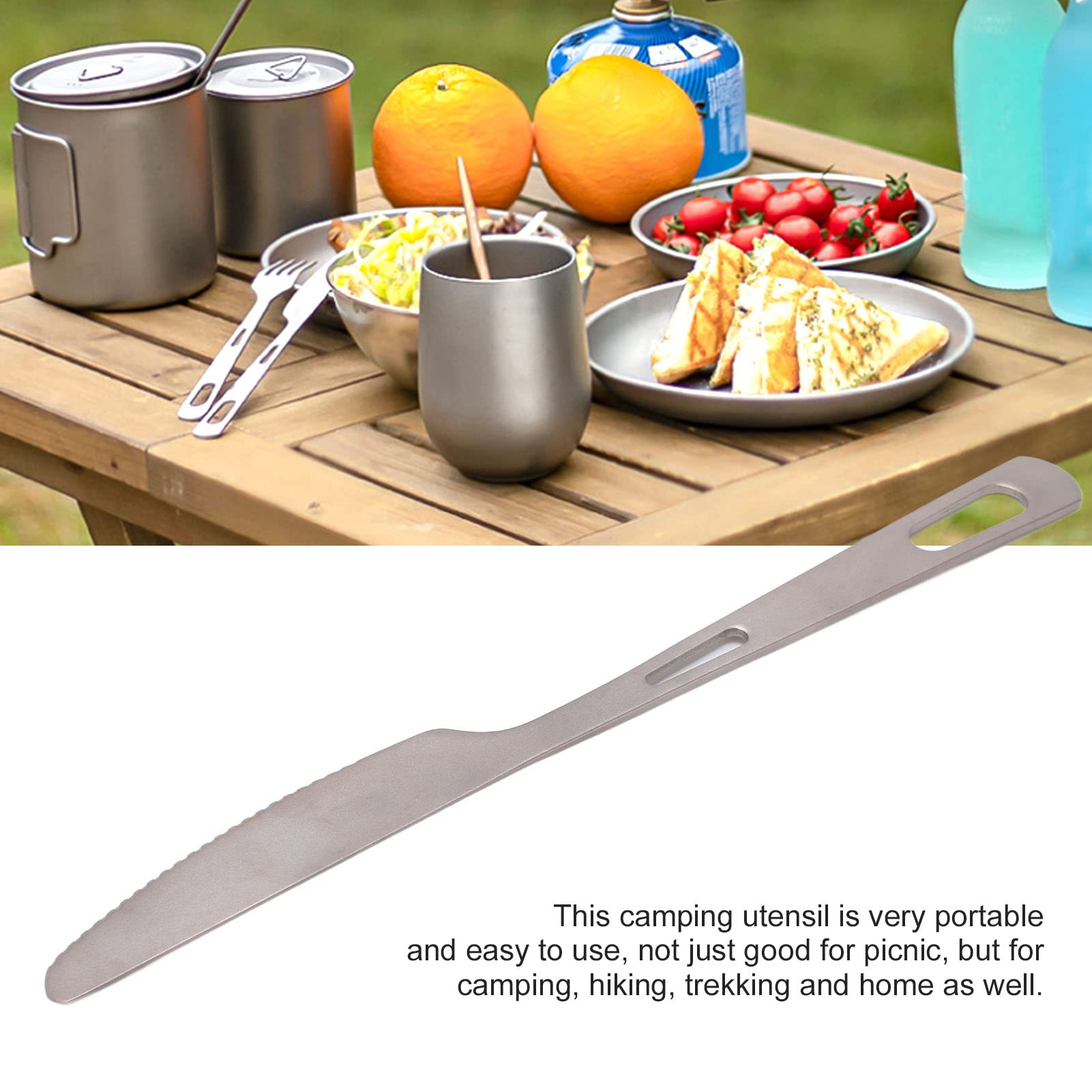 Premium Sandblasted Flatware Set - Durable Stainless Steel Utensils for Hiking, Camping & Picnic | Elegant Outdoor Dining Cutlery for Backpacking and Travel