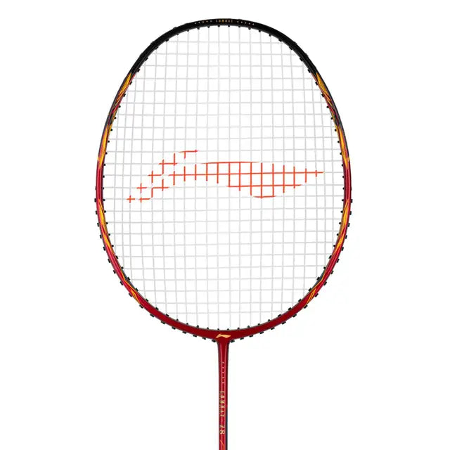 Li Ning Combat Z8 Badminton Racket - Lightweight 80g Carbon Fiber Badminton Racquet (Red/Black/Gold) for Professional & Recreational Players - Perfect for Tournaments, Training & Casual Play