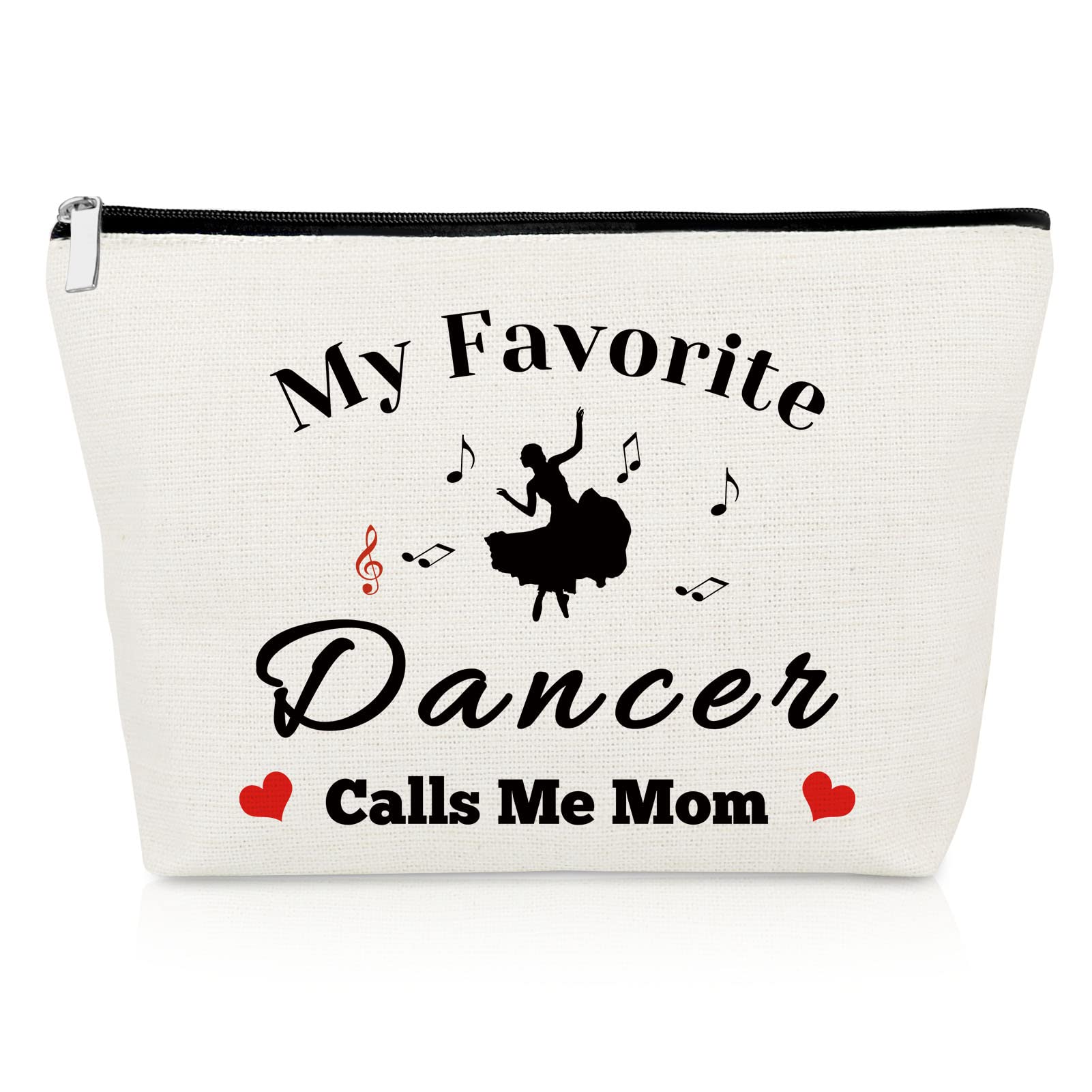 Dance Mom Appreciation Gift - Ballet Mom Makeup Bag for Dance Lovers, Teachers & Coaches - Jazz Dancer Cosmetic Pouch - Perfect Birthday, Thank You, Mother's Day & Travel Gift for Her