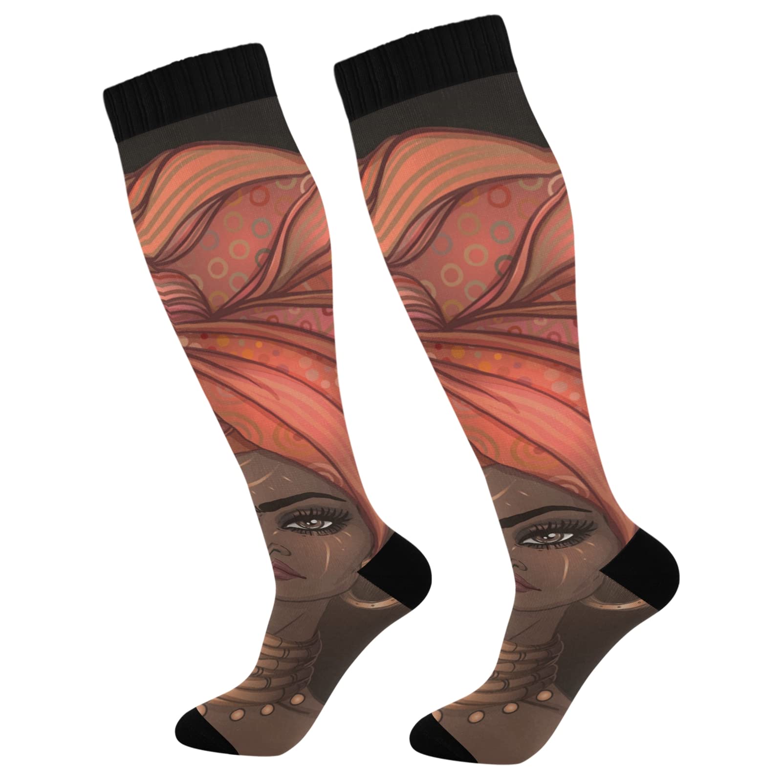 Breathable Succulent Plant Compression Socks for Women & Men - Perfect for Running, Travel & Varicose Vein Relief
