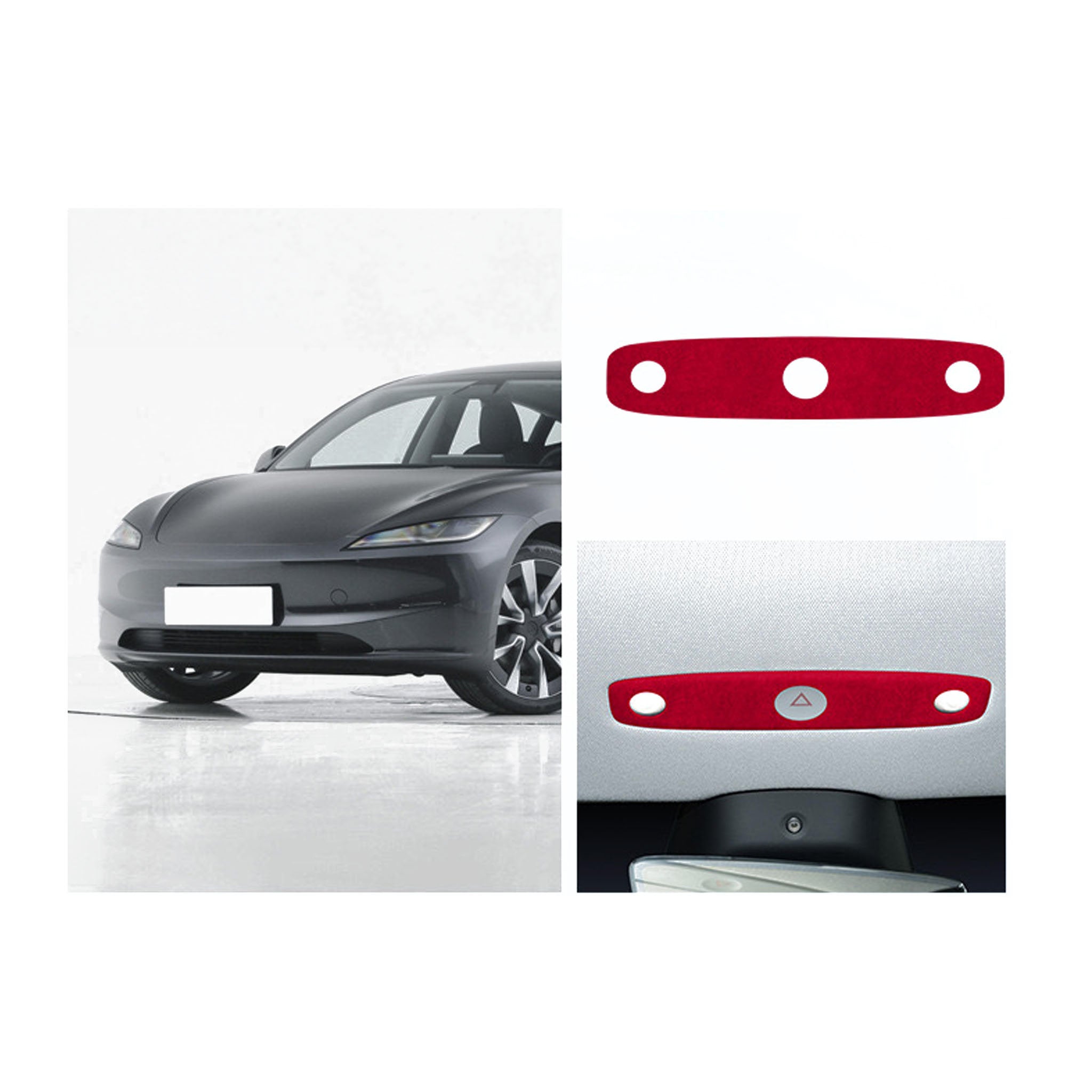 Tesla Model 3 Highland & Model Y Juniper Alcantara Interior Reading Light Wrap Sticker (2024+) - Premium Car Accessories for Night Driving & Interior Customization