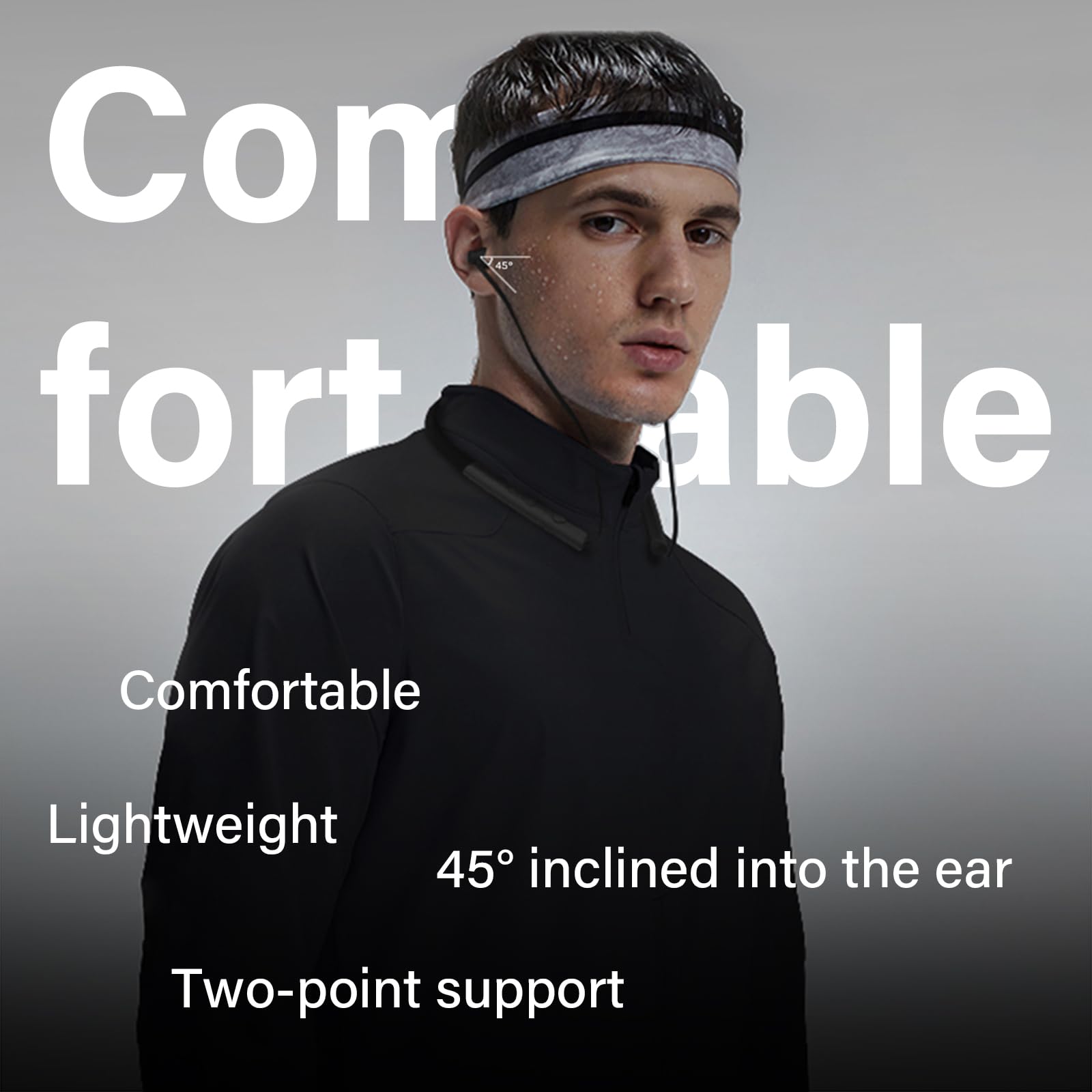 Wireless Bluetooth Earbuds with Noise Cancelling Mic & 400H Standby - Neckband Sports Headphones for Running, Gym & Workout | Perfect for Commuting, Travel & Office Use