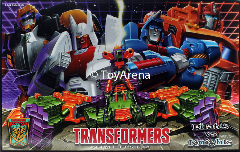 Botcon 2014 Transformers Exclusive Pirates Vs Knights Box Set with Certificate & Magazine - Complete Collector's Edition for Display & Action Scenes