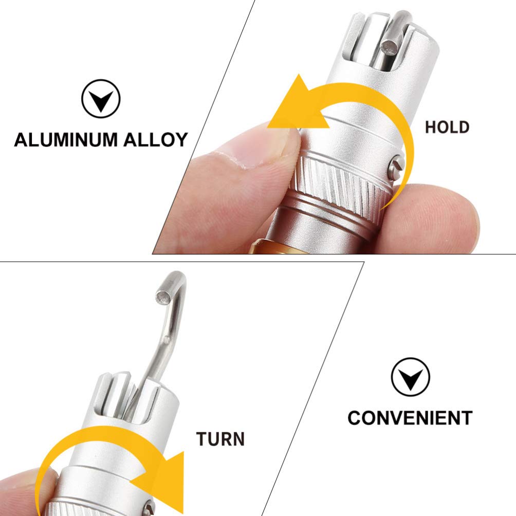 BESPORTBLE Portable Fishing Hook Remover Tool - Aluminum Alloy Fish Hook Extractor & Separator for Safe Hook Removal - Ideal for Catch and Release Fishing, Bass Fishing, and Outdoor Fishing Trips