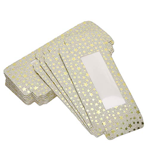 20Pcs False Eyelash Storage Box - Yellow Stars Design | Eyelash Organizer Case for Women & Girls | Perfect for Travel, Salon, and Makeup Kit Organization