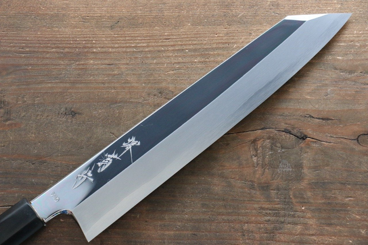 Premium Kikumori VG10 Kiritsuke Japanese Chef Knife 240mm - Razor Sharp Mirrored Finish for Sushi, Sashimi & Precision Cutting - Professional Kitchen & Home Cooking Essential