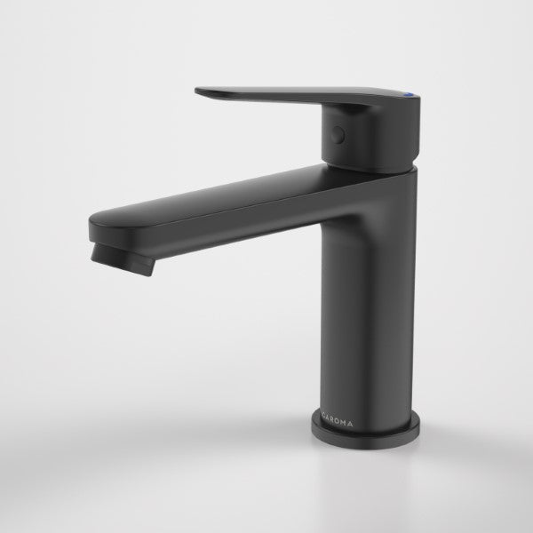 Caroma Opal Basin Mixer Tap with Hot & Cold Water - Matte Black Finish for Modern Bathroom & Vanity Sink
