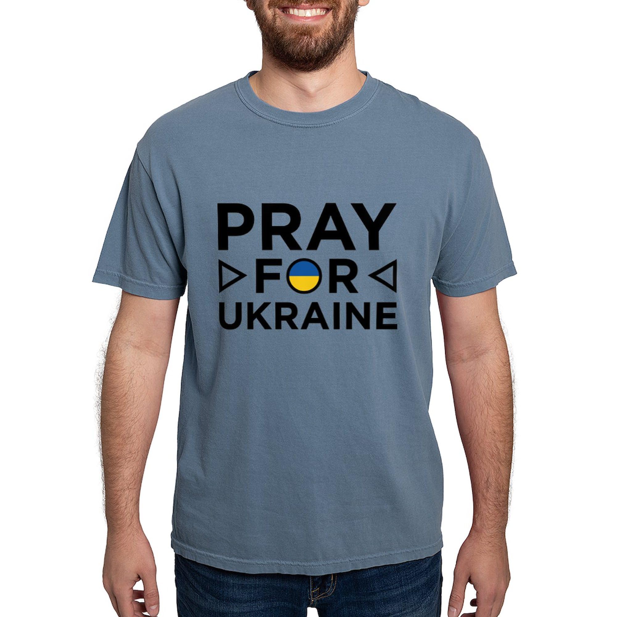Pray for Ukraine Men's Comfort Colors® Shirt - Soft Cotton Tee for Casual Wear, Support Ukraine, Unisex Fit - Perfect for Everyday Outfits, Charity Events & Showing Solidarity