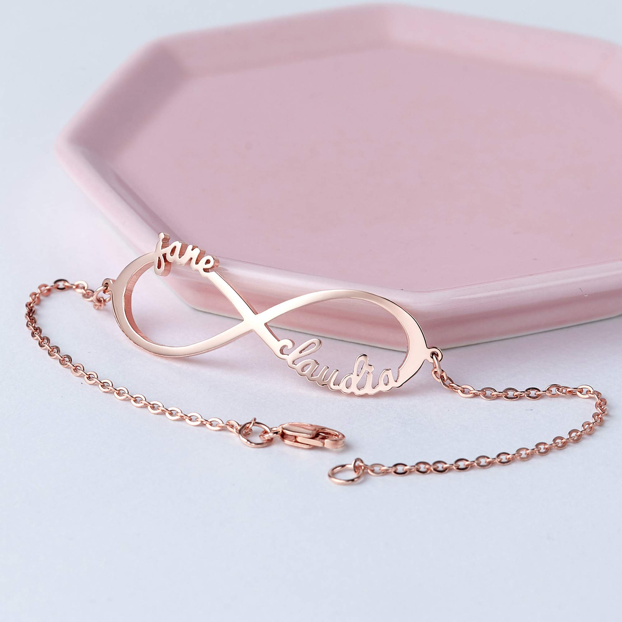 New Mom Bracelet - Personalized Sterling Silver & 18K Gold Plated Mother's Jewelry with Kids Name - First Baby Gift for Mother, Mother Daughter Bracelet, Birthday Gift for Mom - Perfect for Mother's Day, Baby Shower & Special Occasions
