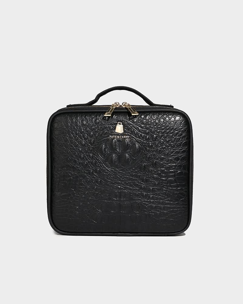 Apollo 2 Black Makeup Bag - Waterproof Cosmetic Organizer for Travel, Gym & Daily Use | Perfect for Toiletries, Brushes & Beauty Essentials