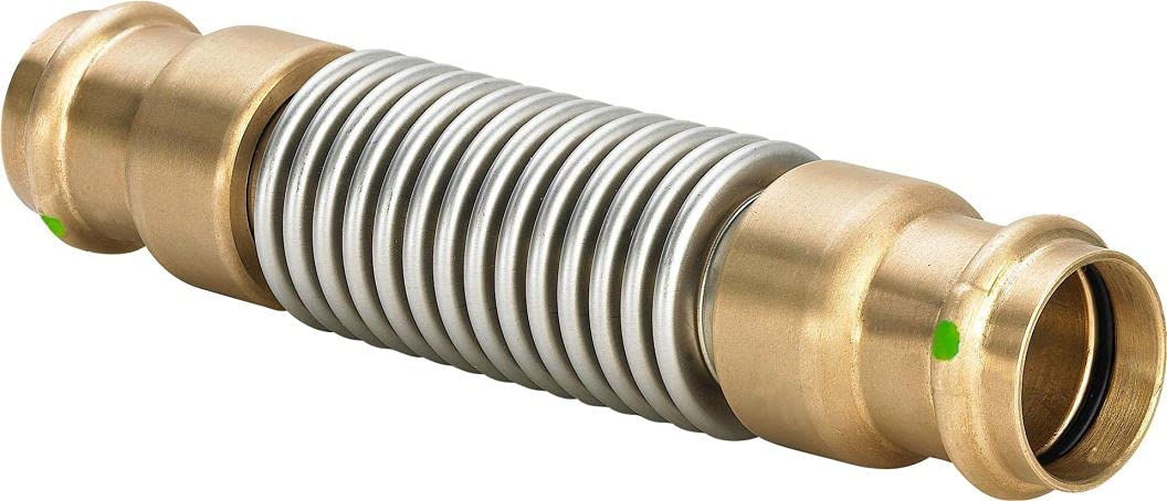 Viega 2251 - 15mm Bronze Axial Expansion Compensator for Plumbing & HVAC Systems | High-Quality Pipe Fitting for Water & Gas Lines