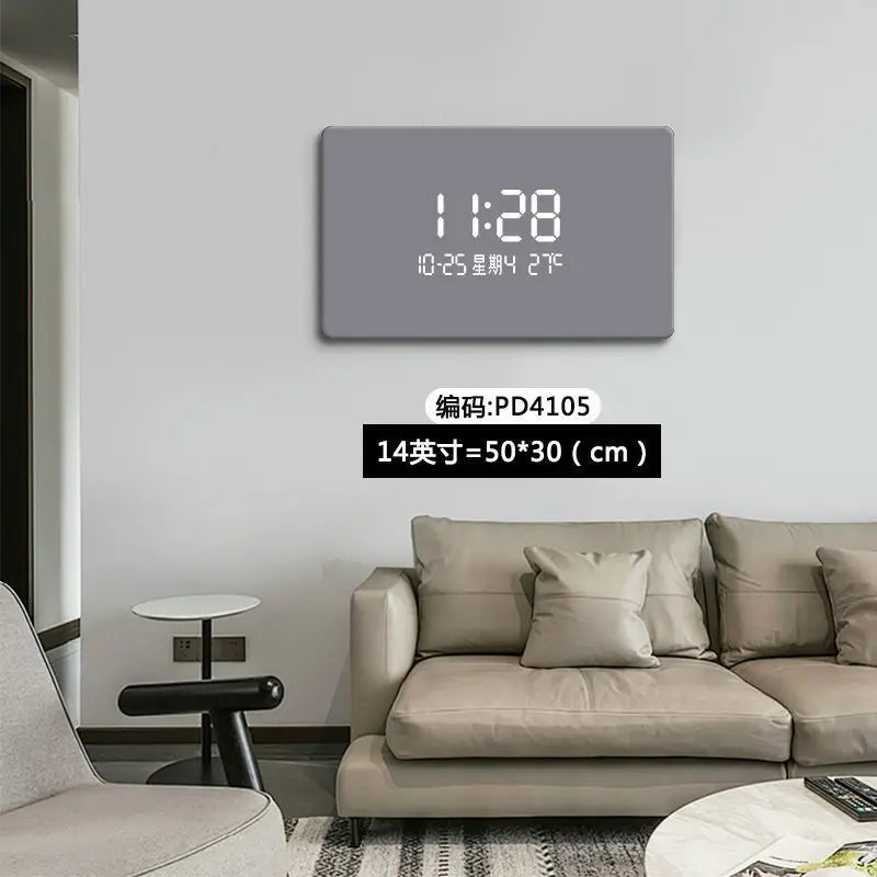 Modern Digital LED Wall Clock - Large Display with Adjustable Brightness - Perfect for Home, Office, Bedroom & Kitchen