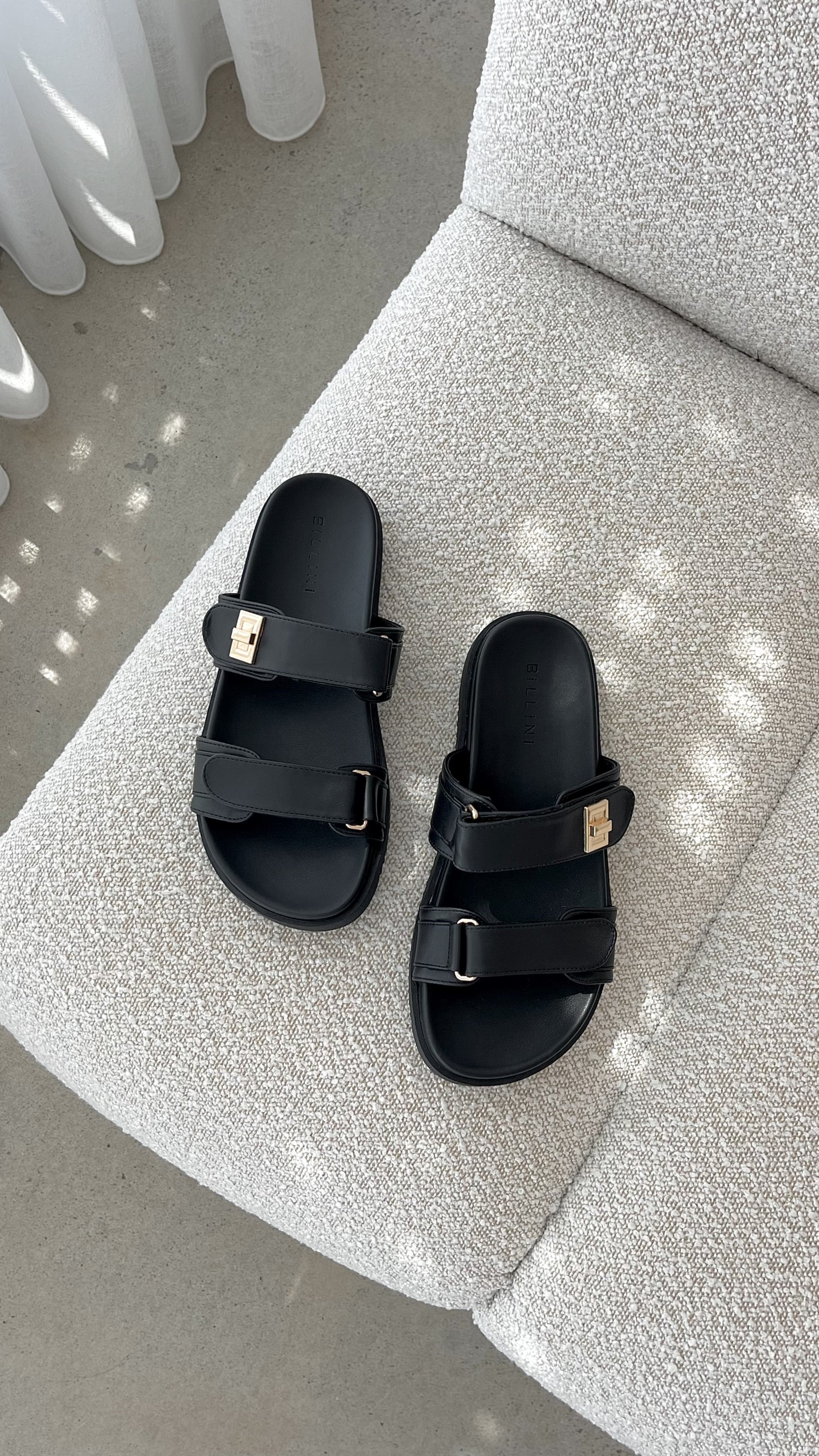 Amylee Women's Black Slide Sandals - Comfortable & Stylish for Beach, Pool, and Casual Wear