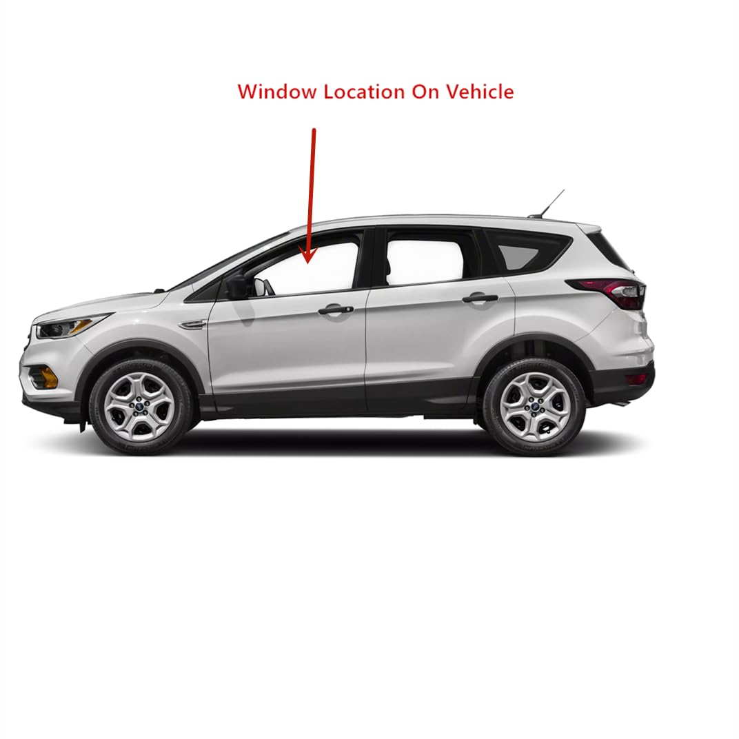 2015-2019 Ford Escape Driver Side Front Door Window Glass Replacement - OEM Quality Laminated Auto Glass for Enhanced Safety and Durability | Perfect for Cracked or Broken Window Repairs