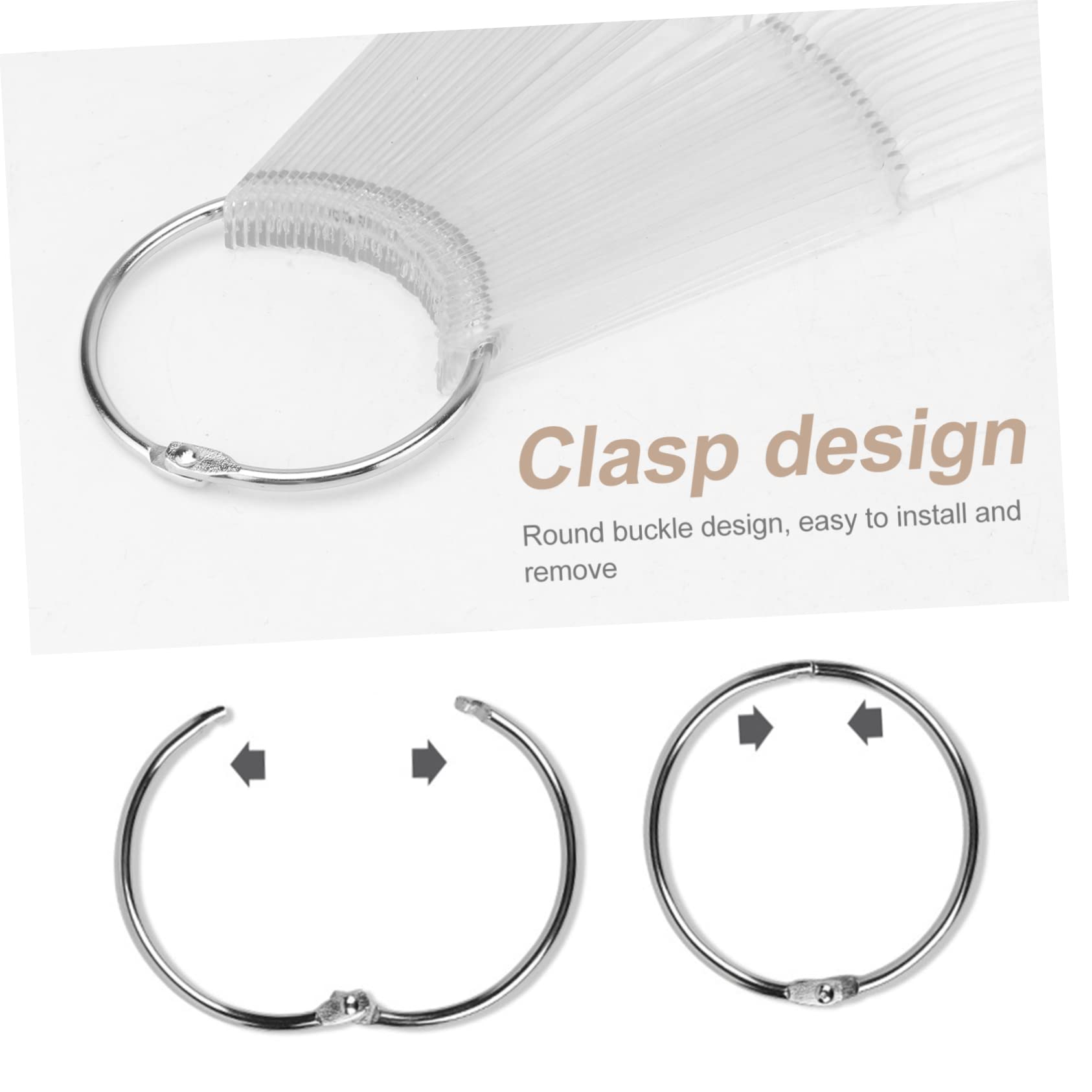 Minkissy 4 Sets/160pcs False Nail Tips - Acrylic Nail Display Cards, Practice Rings & Color Plates for Nail Art Salon & DIY Manicure at Home | Perfect for Nail Technicians, Students & Beginners