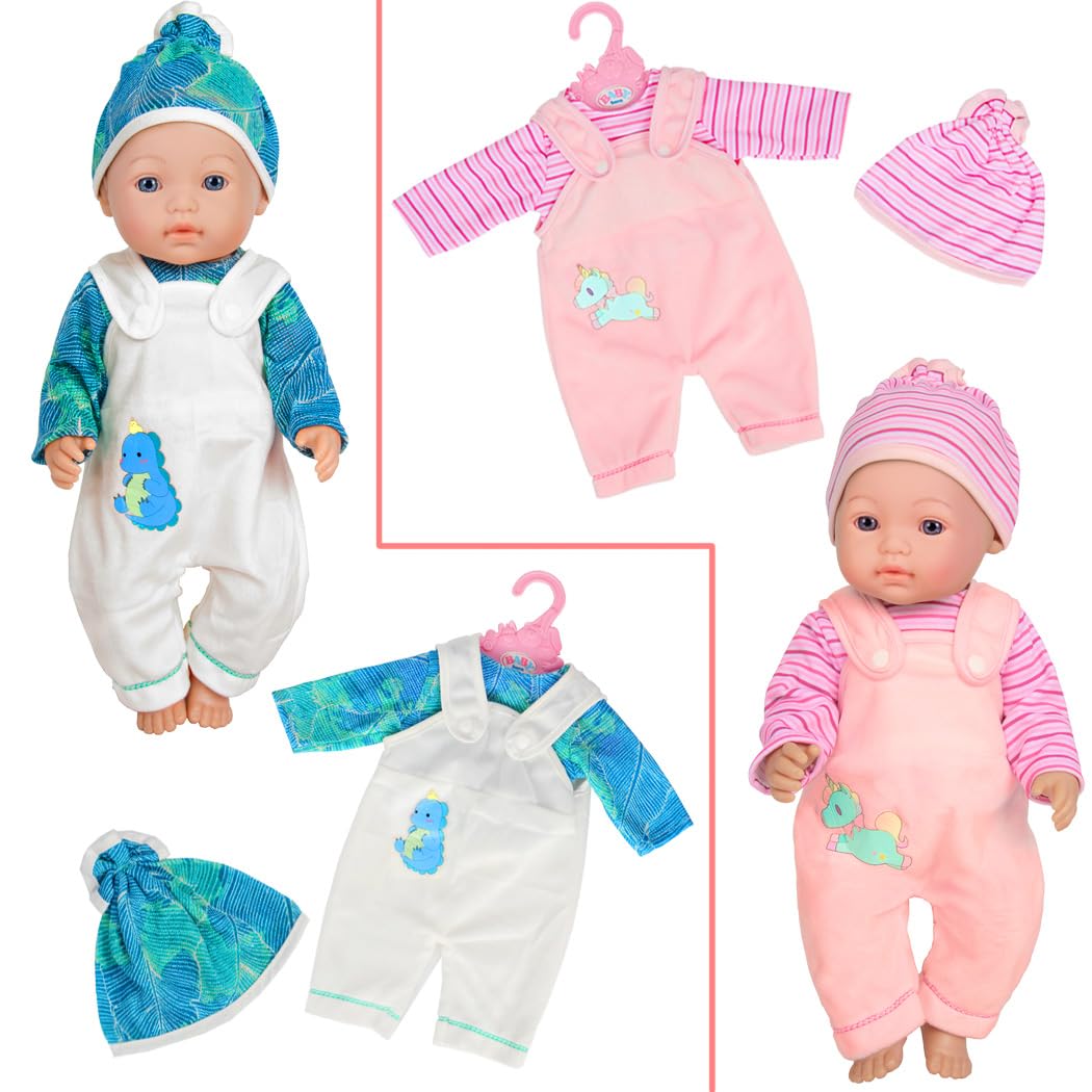10 Sets Baby Doll Clothes for 14-18 inch Dolls - Perfect for Dress Up & Role Play