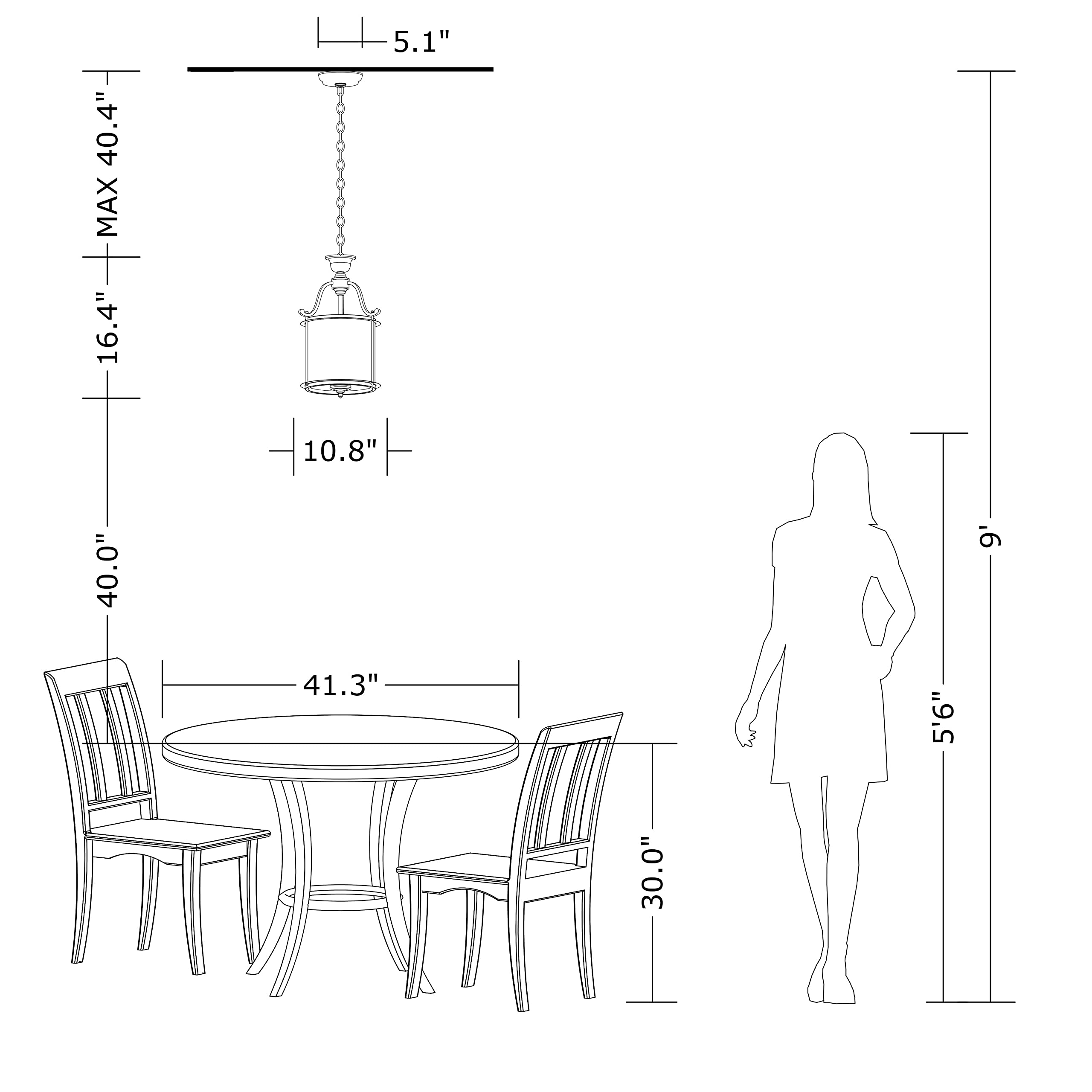 Carlota 3-Light Clear Glass Foyer Pendant Chandelier - Modern Entryway Lighting Fixture for Hallway, Staircase & Dining Room Decor