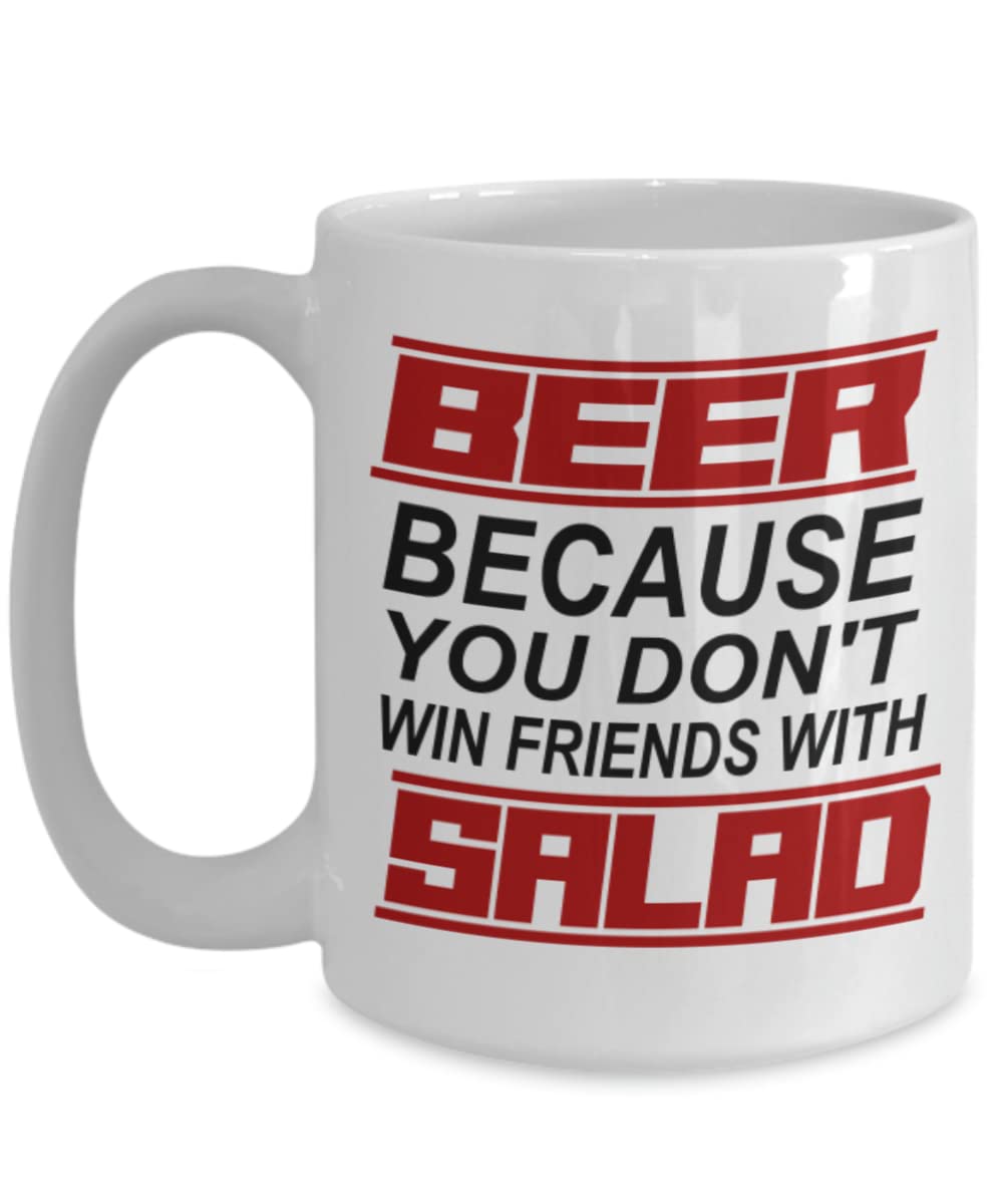 Funny Coffee Mug with Drinking Quotes - Perfect Gift for Beer Lovers, Son, Dad, Brother & Friends - Great for Office, Home & Gifting