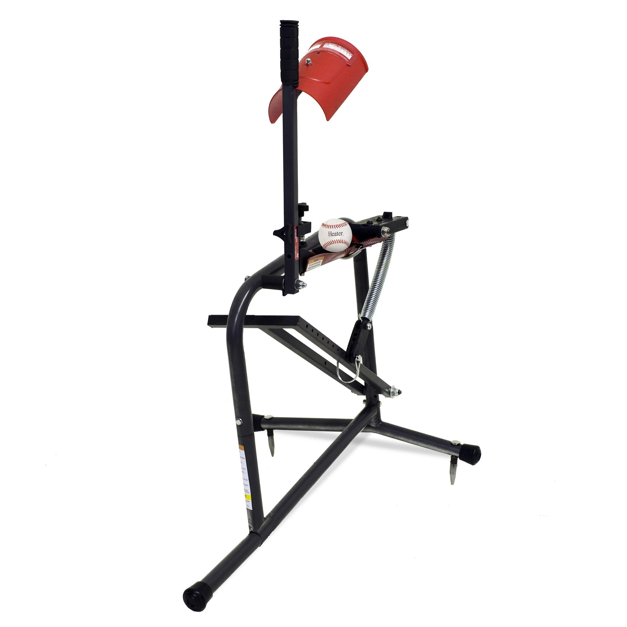 Heater Sports Perfect Pitch 50 MPH Portable Baseball & Softball Pitching Machine (#PP149) - Durable Lightweight Pitching Trainer for Kids, Teens & Adults | Baseball Batting Practice & Fielding Drills | Perfect for Backyard Training & Team Practice Sessions