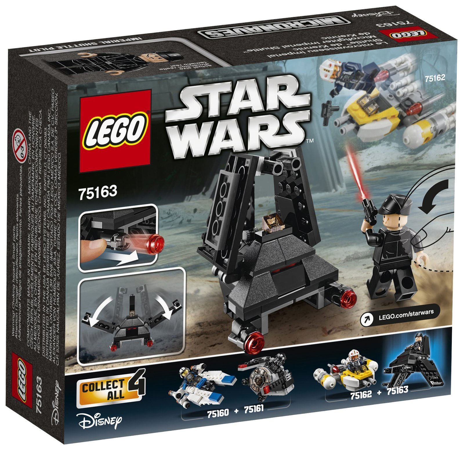 LEGO Star Wars Krennic's Imperial Shuttle Micro Fighter Building Kit 75163 (78 Pieces) - Imperial Shuttle Model for Kids & Collectors - Perfect for Star Wars Fans, Birthday Gifts & Creative Play