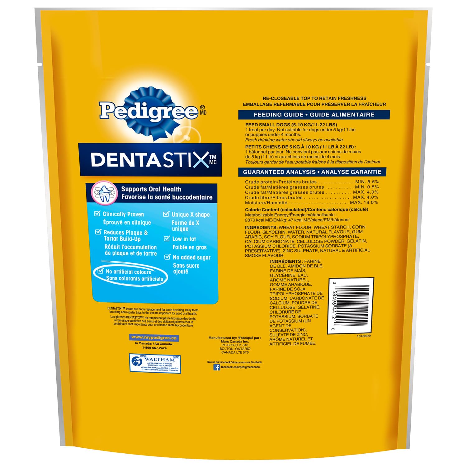 PEDIGREE DENTASTIX Dental Chews for Small Adult Dogs - Original Flavor, 55 Count - Promotes Oral Health & Fresh Breath for Daily Teeth Cleaning Routine