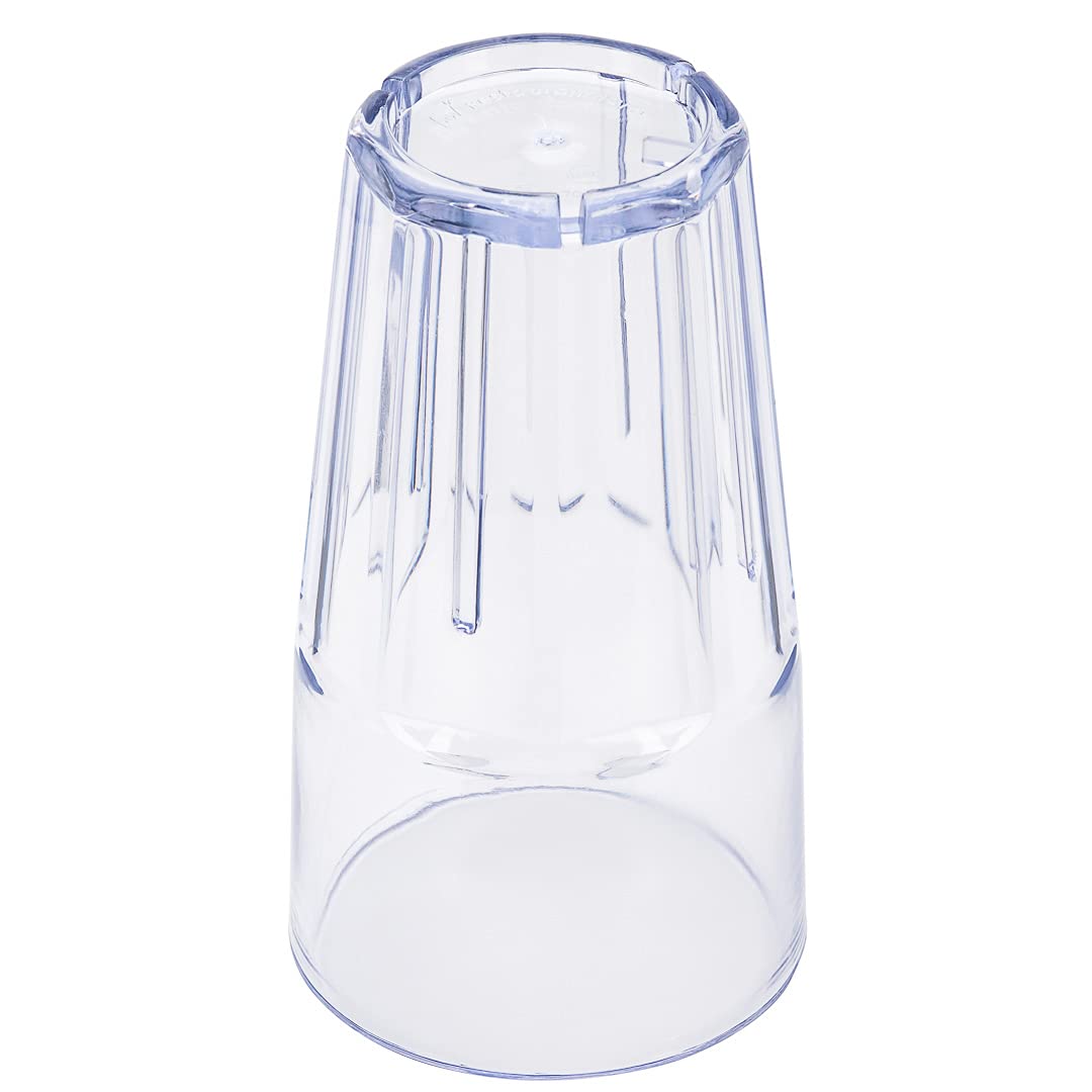 Restaurantware Bev Tek 16oz Shatterproof Plastic Tumblers - Set of 50 Clear Stackable Drinking Glasses, Dishwasher Safe for Restaurants, Bars, Cafes & Home Use - Ideal for Iced Coffee, Smoothies, Cocktails & Beverage Service