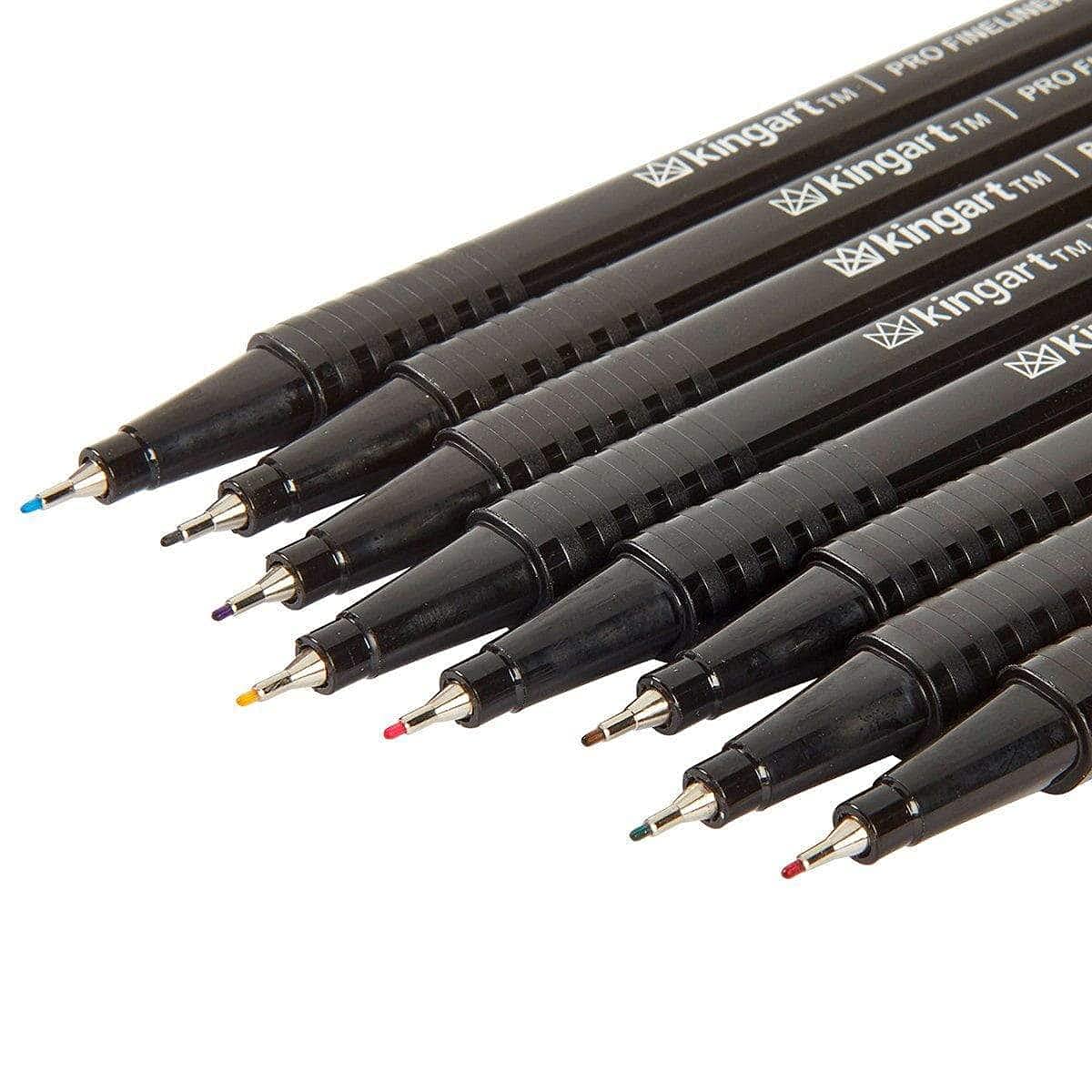 KINGART PRO Fineliner Pens - 36 Vibrant Colors, 0.4mm Ultra-Fine Tip, Triangular Ergonomic Grip for Comfortable Writing - Perfect for Sketching, Bullet Journaling, Calligraphy & Art Projects