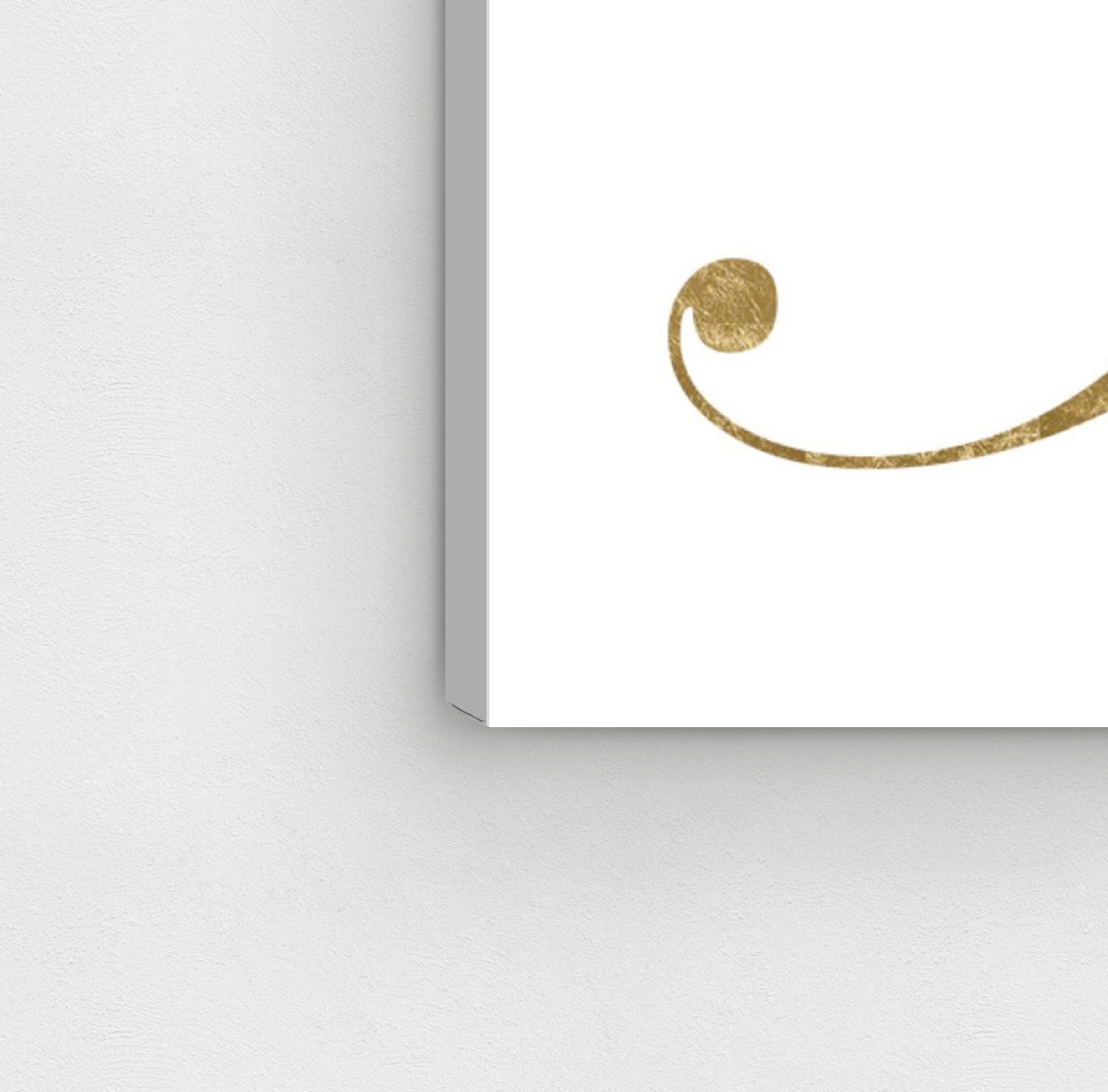 Oliver Gal Artist Co. Typography & Quotes Wall Art Canvas Print - 'Joy' Home Decor, 36x24 Inches, Gold & White - Perfect for Living Room, Bedroom & Office Decor