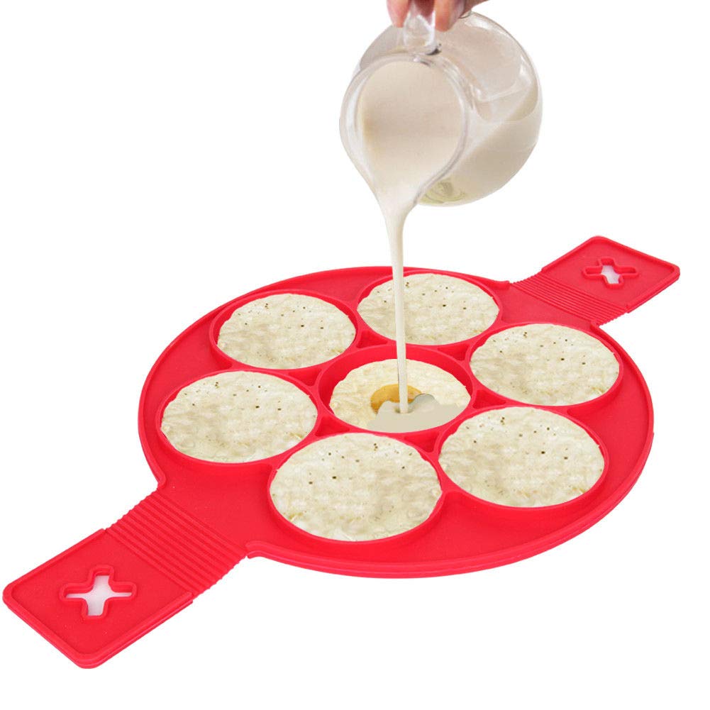 Nonstick Pancake & Egg Mold Maker - Cheese Egg Cooker Pan with Flip Ring for Perfect Breakfast Sandwiches & Omelets - Ideal for Home, Restaurants & Camping Cooking