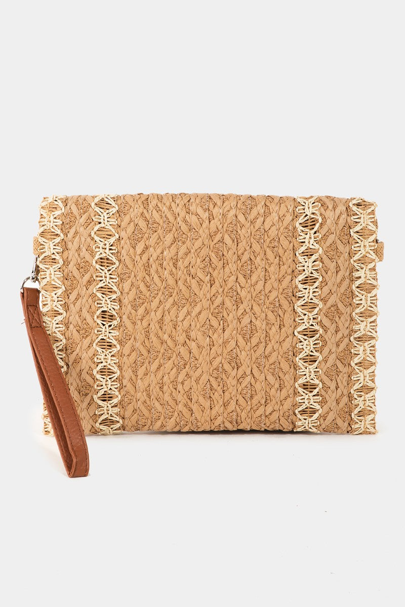 Stylish Contrast Stitch Curved Flap Clutch Purse for Women - Perfect for Evening Parties, Weddings & Special Occasions