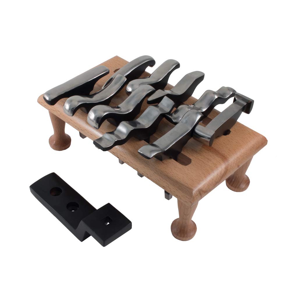Mini Forming and Raising Stake Kit - 10 Stakes with Stand and Vise - SFC Tools - Perfect for Metalworking, Jewelry Making, and Blacksmithing Projects