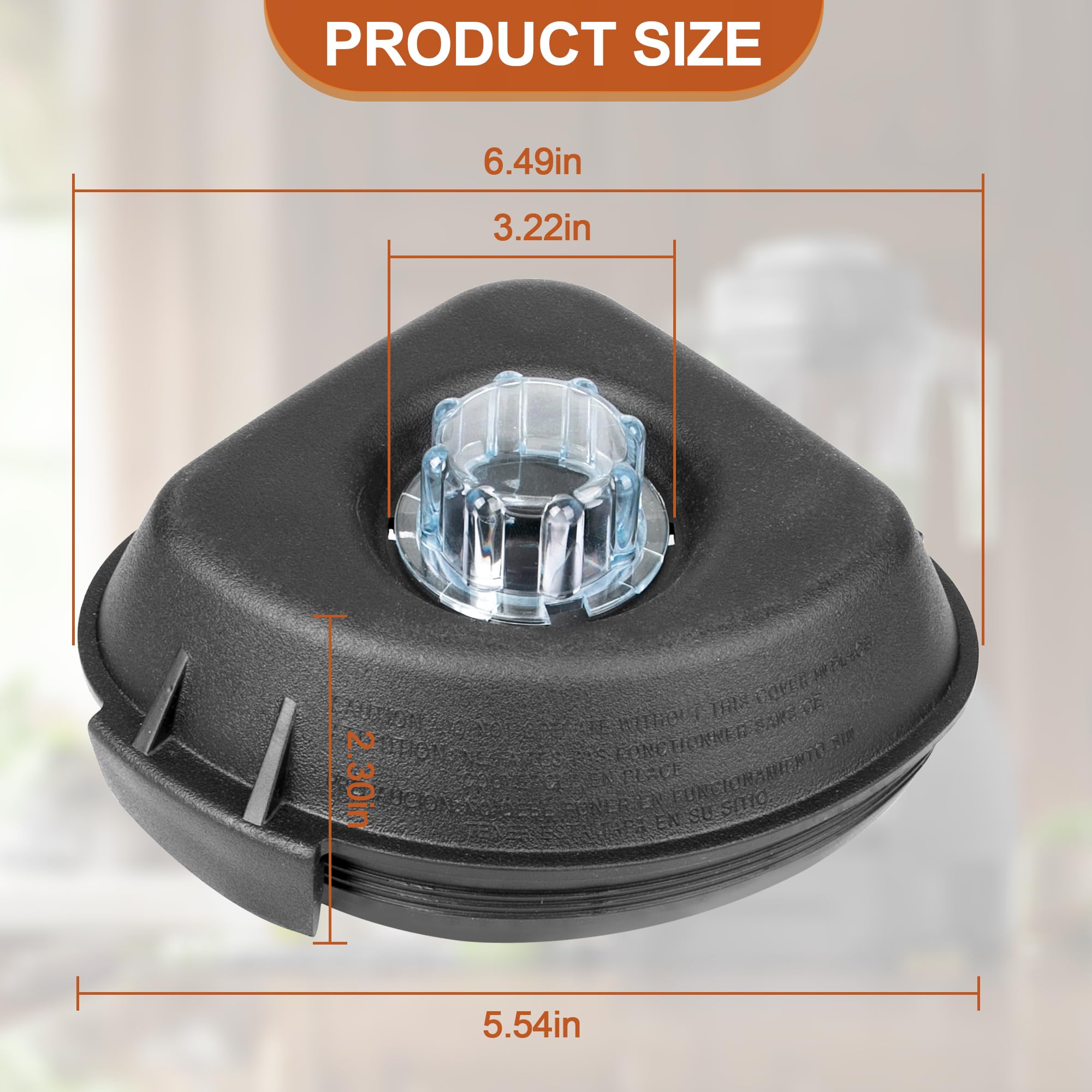 Vitamix Blender Replacement Lid Plug - 2-Piece Rubber Cover for 32oz & 48oz Pitchers - Perfect for Smoothies, Juicing & Food Prep - Durable Black Blender Accessory