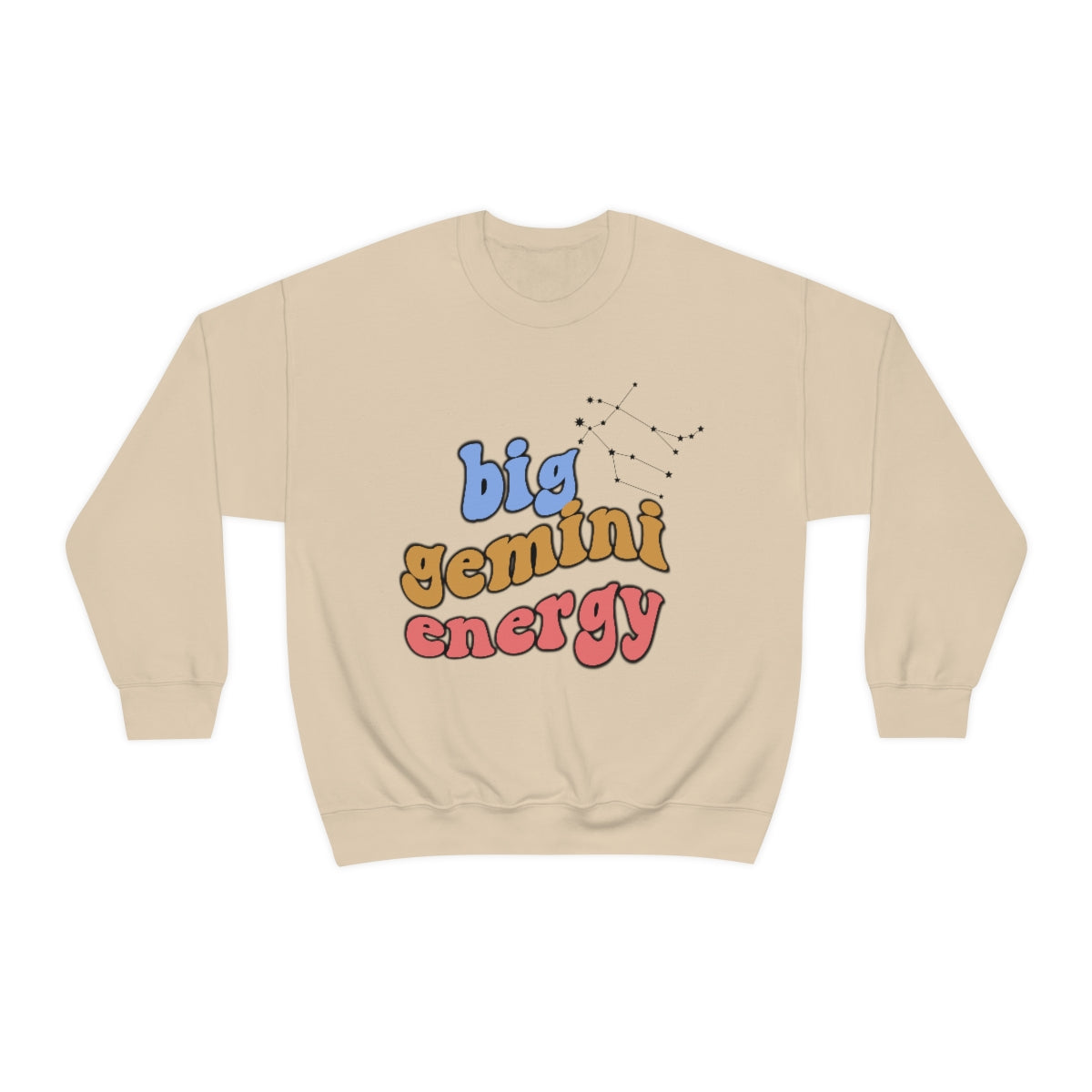 Gemini Sweatshirt - Big Gemini Energy Hoodie | Perfect Gift for Gemini & Astrology Lovers | Birthday, Zodiac Party & Casual Wear