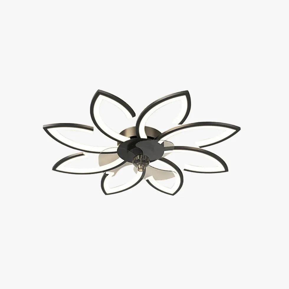 Petal Shape LED Ceiling Fan with Light for Living Room - Modern Stylish Cooling & Lighting Solution for Home, Bedroom, Office