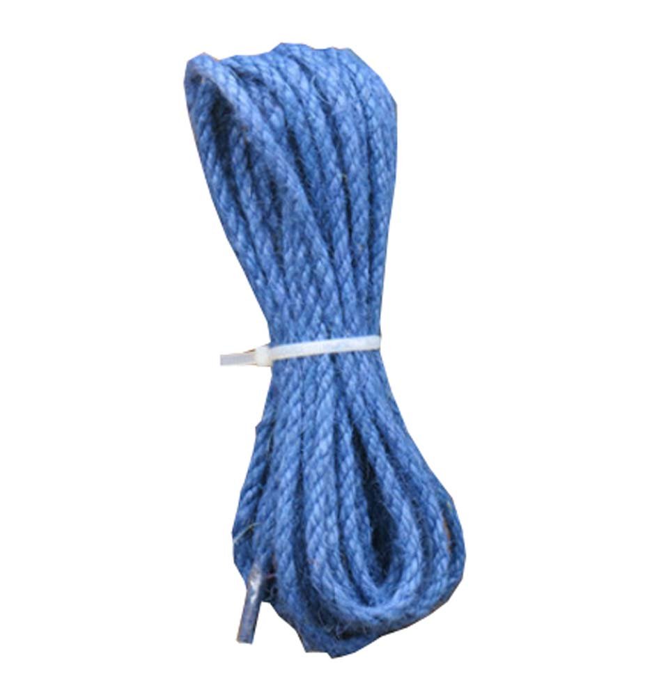 Eco-Friendly Natural Jute Twine Rope - DRAGON SONIC Blue Jute String, 15 Meters (49 ft), 5mm Thick for DIY Crafts, Gift Wrapping & Home Decor