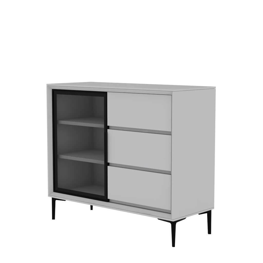 Milton Junior Buffet Hutch - Elegant Wooden Sideboard with Storage for Dining Room, Kitchen & Living Room | Perfect for Displaying China, Glassware & Home Decor