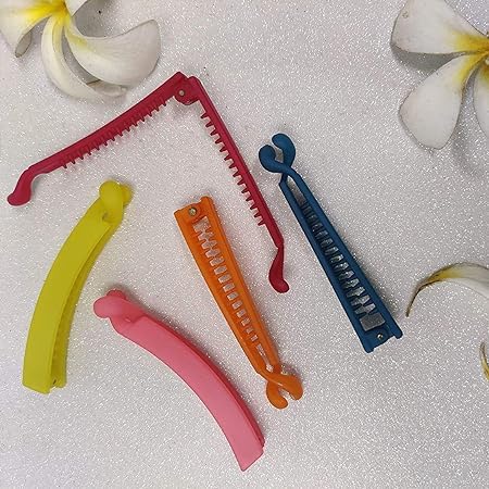 8 PCS Banana Hair Claw Clips for Women & Girls - Non-Slip Hair Clips for Thick Hair, Ponytail, Bun & Updo Hairstyles - Perfect for School, Work, Parties & Everyday Use