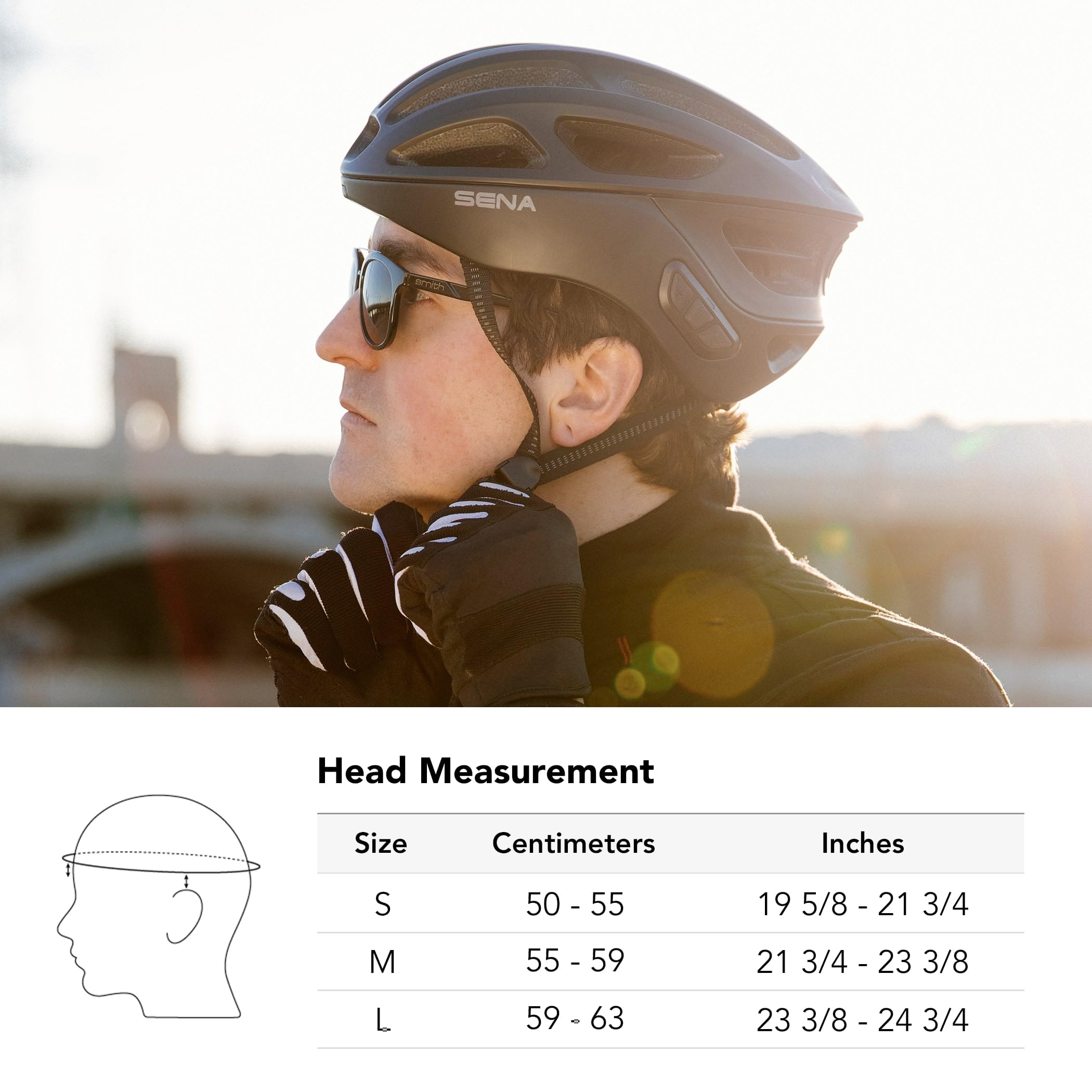 Sena R1 & R1 EVO Smart Bluetooth Bike Helmet for Cycling - Wireless Intercom, Built-in Speakers, Noise Control - Perfect for Road Biking, Mountain Biking & Group Rides