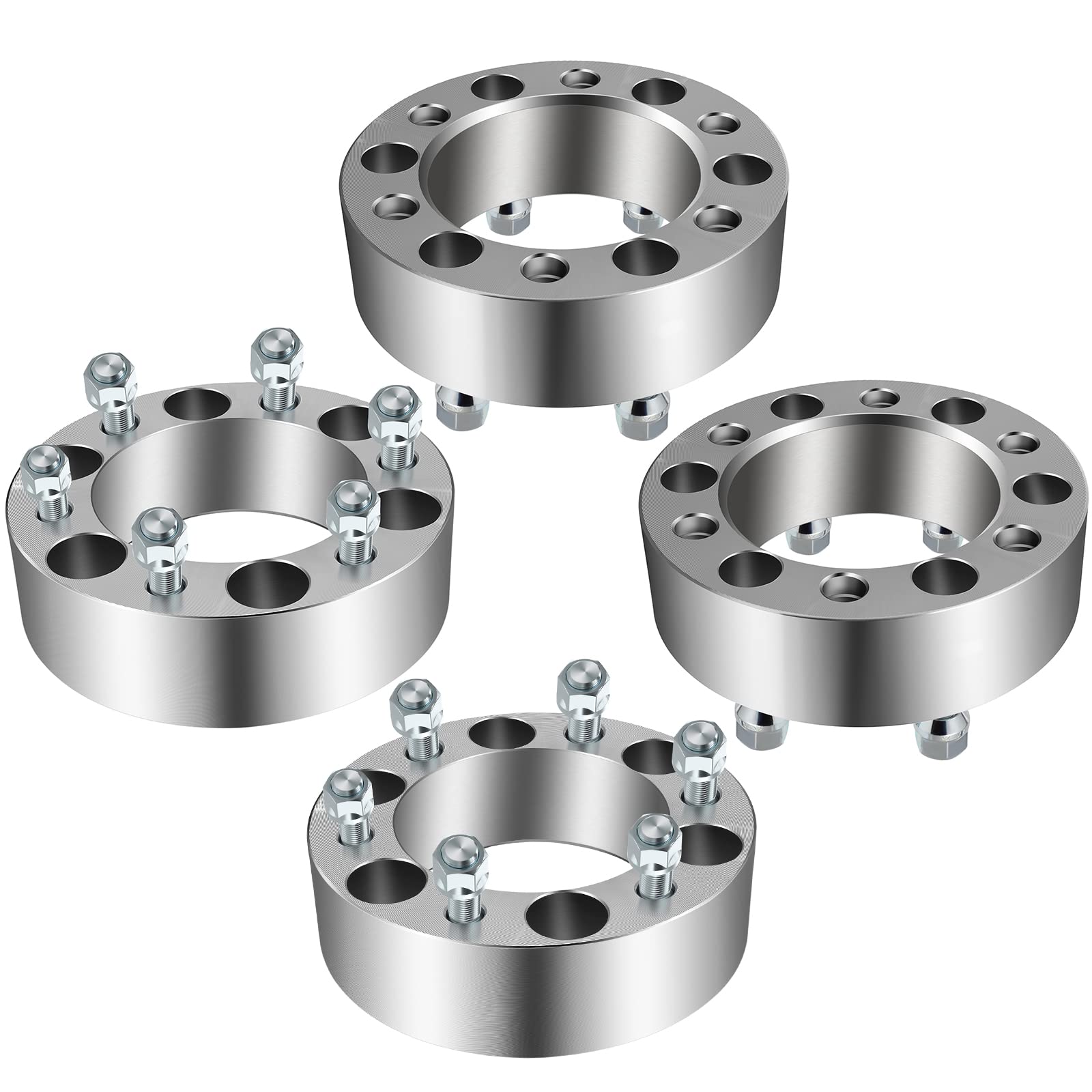 High-Quality 6x5.5 to 6x139.7 Wheel Spacers (2 Inch) - 12x1.25 Studs - Compatible with 2005-2017 Nissan Armada & 1998-2004 Nissan Frontier - Set of 4 - Enhance Vehicle Stance & Off-Road Performance