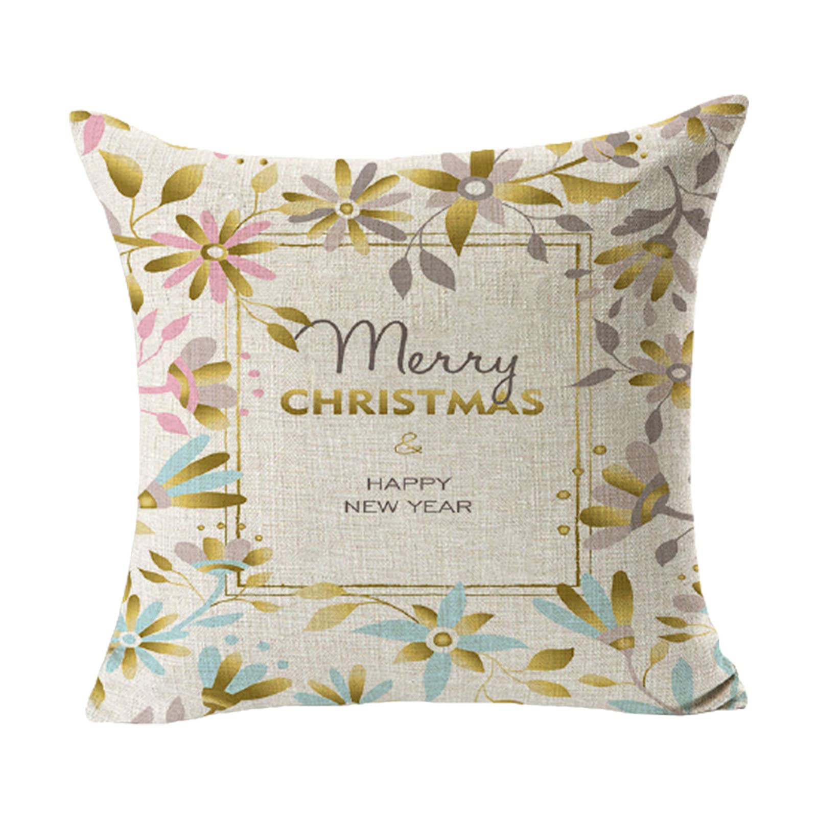 Christmas Golden Elk Pillow Covers 18x18 Inches - Skin-Friendly, Tear-Resistant & Breathable Holiday Throw Pillow Cases for Sofa, Couch, Bedroom Decor - Set of 5 (Perfect for Christmas Home Decor, Cozy Living Room Accents & Festive Gift Ideas)