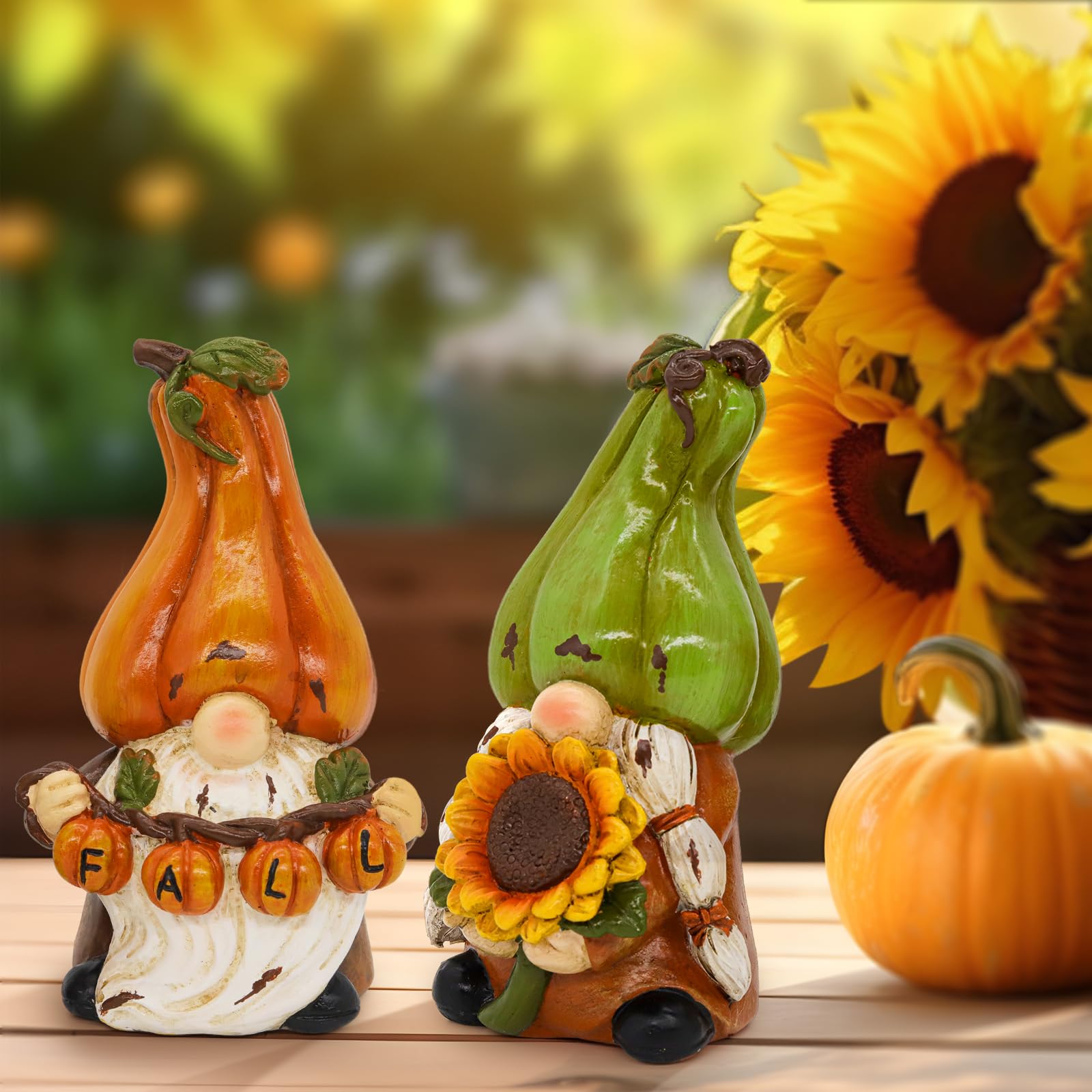 Handmade Fall Thanksgiving Pumpkin Gnomes Decor - Cute Elf Home Decorations for Harvest Party, Seasonal Table Centerpiece & Cozy Autumn Gift Idea - Perfect for Fireplace Mantel, Front Porch & Holiday Table Setting